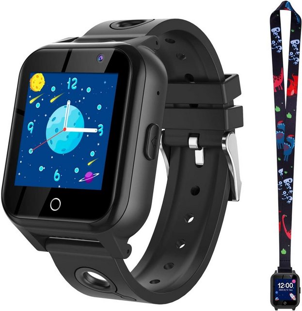 LiveGo Smartwatch (SIM-Karte), Kinder uhr 18 Spiele für Jungen Mädchen mit Schrittzähler Armbanduhr
