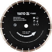 YATO Diamanttrennscheibe - 24T - Durchmesser 350mm - Für alle Betonsägenmarken