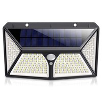 Auronic Solar Außenleuchte mit Bewegungssensor - Wandleuchte mit Sensor - Solar - 180 LEDs - IP65 - Schwarz