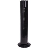 Parya Home - Turmventilator - Ventilator - Kühlung - 73cm - 3 Geschwindigkeiten - Schwarz