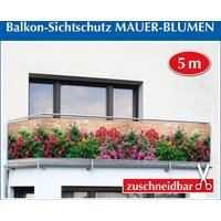 Balkon-Sichtschutz 'Mauer-Blumen'
