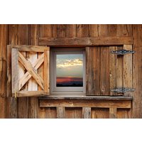 Papermoon Fototapete »Scheunenfenster«