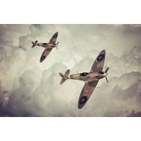 Papermoon Fototapete »Spitfires Vintage Artwork«