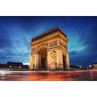 Papermoon Fototapete »Triumphbogen bei Nacht«