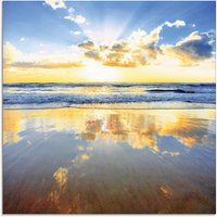 Artland Glasbild »Sonnenaufgang über dem Ozean«